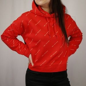 Obey Worldwide Cropped Printed Hoodie - Size M